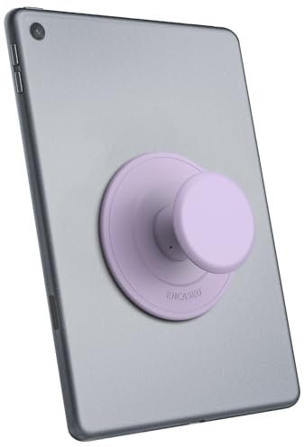 ENCASED Klappbarer Griff für Kindle, iPad & Tablet – Komfortabler Silikon-Fingerhalter für eReader, Selbstklebender Klappgriff kompatibel mit Hüllen (Lila)