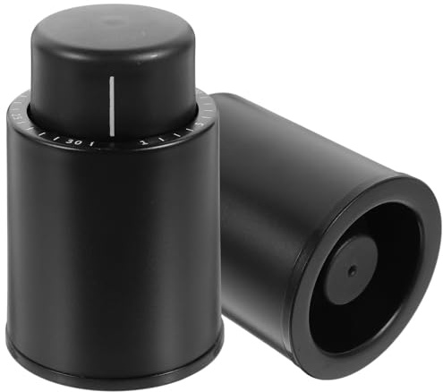 TOYANDONA Lot de 2 Bouchons à Vide pour Vin Pompe Manuelle, Bouchons de Bouteille en Plastique Rouge, Outil pour Conserver la Fraîcheur du Vin Indicateur de Temps, Accessoire Pratique