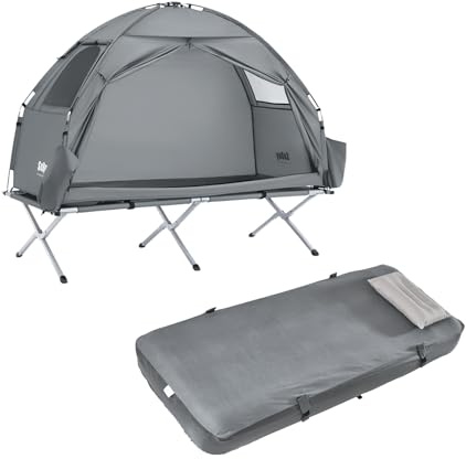 Sobuy Feldbett mit Zelt Campingzelt Wasserdicht Zelt Wasserdicht mit Luftmatratze Camping Tent, Outdoor Zelt Trekking Zelt