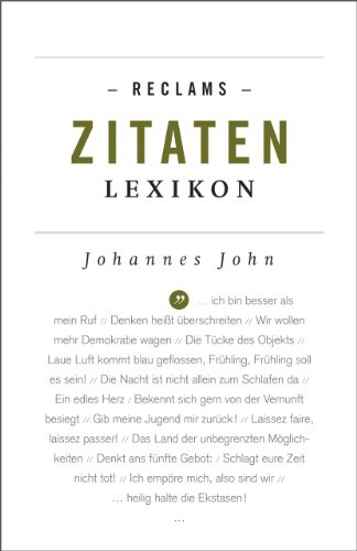Reclams Zitaten-Lexikon (Reclams Universal-Bibliothek)