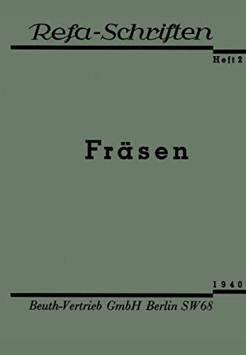 Fräsen (Refa-Schriften, 2, Band 2)