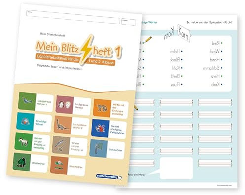 Mein Blitzheft 1 - Blitzwörter lesen und abschreiben: Schülerarbeitsheft für die 1. und 2. Klasse
