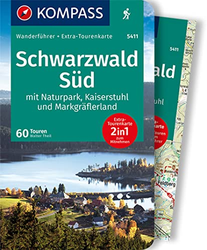 KOMPASS Wanderführer Schwarzwald Süd mit Naturpark, Kaiserstuhl und Markgräflerland, 60 Touren mit Extra-Tourenkarte: GPS-Daten zum Download