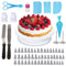 Uten Boquillas para Manga Pastelera, 62 Kit Equipo de Decoración de Pasteles 48 PCS Boquillas, 2 Manga, 5 Espátulas, 1 Giratorio Tartas Placa, Boda Cumpleaños Accesorios Decoracion Pasteleria