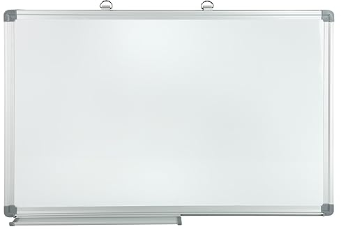 Idena 60043 - Whiteboard 90 x 60 cm, mit Aluminiumrahmen und Stiftablage, 1 Stück