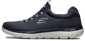 Skechers Homme Summits Sneaker Basse, Navy Mesh/Trim, 40 EU