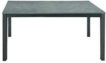 KONTE.DESIGN Tavolo SANREMO allungabile in legno effetto grigio cemento, struttura in metallo antracite, 12 x 8 cm