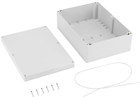 Wasserdichter staubdichter Anschlusskasten, DIY-Anschlusskasten-Plastikprojekt-Einschließungs-Kasten 10.3 x 7.3 x 3.7inch / 263 × 185 × 95mm