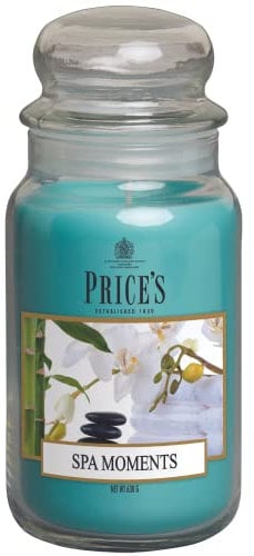 Price's - Spa Moments Large Jar Candle - Sweet, Delicious, Quality Fragrance - Long Lasting Scent - Up to 150 Hour Burn Time