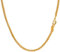 PROSTEEL Herren 3mm Weizenkette Halskette 18k vergoldet Edelstahl Simpel Gliederkette 51cm Kettelänge, Gold