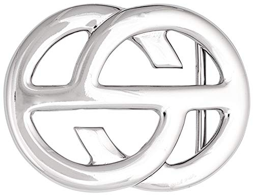 Luca Kayz Gürtelschnalle Wechselschließe Offene Kreise 4cm silber-glänzend