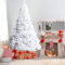 COSTWAY Albero di Natale 150/180/210/240 cm, Albero di Natale Bianco con 350/650/950/1138 Rami in PVC e Supporto in Metallo, Albero di Natale Artificiale per Casa, Ufficio e Negozio (210 cm)