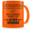 Samunshi® Rennrad Tasse mit Spruch Geschenk für Mann Frau Oma oder Opa Kaffeetasse groß Lustige Tassen zum Geburtstagneon orange 300ml