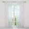 HongYa 1 Stück Voile Gardine Transparenter Vorhang mit Schlaufen Wellen Druck H/B 145/140 cm Bunt Sand