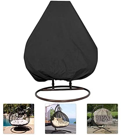 HONCENMAX Abdeckung für Hängesessel/Schwingsessel/Hängekorb - Material Aufwerten- Garten Rattan Wicker Hängesessel wasserdichte Möbel Schutzhülle - Oxford 210D Gewebe und Innen mit PVC Beschichtet