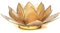 Capiz Lotus Licht beige/Smoked Goldfrand - 13.5 cm