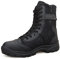 LUDEY Militär Stiefel Herren mit Seitlichem Reißverschluss Leichte Springerstiefel Einsatzstiefel Schwarz Kampfstiefel Tactical Boots Atmungsaktiv Wüstenstiefel Wanderschuhe SN-307 B-Schwarz 45 EU