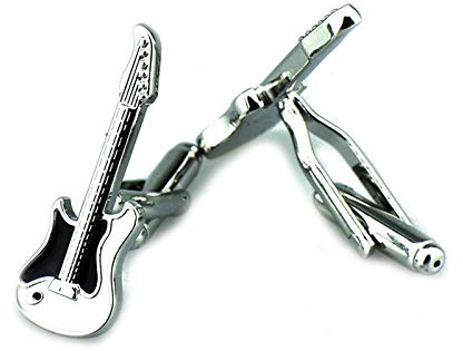 Daesar Manschettenknopf Hemd Silber Gitarre Edelstahl Herren Manschettenknöpfe Hochzeit Geschäft Geschenk mit Box