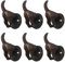 Lulu Decor, 100% Cast Iron Dog Tail Heavy Duty Hooks, Key Holder, Coat Decorative Hooks for Dog Lovers - Wall Mount Leash Holder for Wall Storage - Stylish (6 pcs)