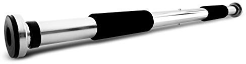 SportVida HK0001 Barre de traction pour encadrement de porte Sans vis Barre télescopique avec rembourrage en mousse pour les mains