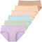 INNERSY Unterwäsche Frauen Atmungsaktive Baumwolle Bikinis Taillenslips 6er Pack (M/40 EU, Vorfrühling)
