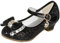 mama stadt Scarpe Principessa Bambina Scarpe Bimba Tacco Scarpe Glitterate Tacchi Ragazza Scarpe Cosplay Principessa con Paillettes Scarpe Eleganti Bambina per Cerimonia Festa, Nero/ 31