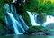 wandmotiv24 Fototapete Wald mit Wasserfall, XS 150 x 105cm - 3 Teile, Wanddeko, Wandbild, Wandtapete, Felsen, Steine, Wasser M5759