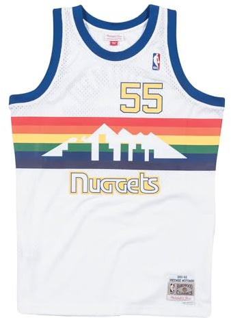 Mitchell & Ness Dikembe Mutombo Denver Nuggets Men's White 1991-92 Swingman Jersey