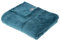 Atmosphera - Plaid - Flanelle - tressé - 125x150 - Bleu Canard