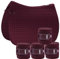 Eskadron Set Basic Cotton Schabracke mit Fleecebandagen in BlackBerry, Größe:Pony (P)