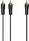 Hama Câble de subwoofer, fich. RCA mâle - 2 fich. RCA mâles, doré, 5,0 m