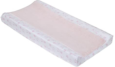 Disney Minnie Mouse Be Happy Pink & White Super Soft Changing Pad Cover, Pink, White