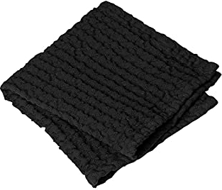 Blomus Gästehandtücher 2er Set Caro, Gästehandtuch, Handtuch, Baumwolle, Black, 30 x 30 cm, 66309