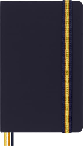 Moleskine x K-Way Notebook, Taccuino in Edizione Personalizzata con Pagine a Righe e Copertina Rigida, Formato Large 13x21 cm, Colore Blu
