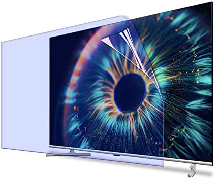 JQZWXX 55 Inch TV Screen Protector Anti Glare Blue Light Blocking Screen Filter, Anti-Glare, Anti-Scratch, Blocks 96% UV Blue Light Protection for TCL/Samsung/Toshiba/Sony/LG/Hisense - 55in1221*689mm