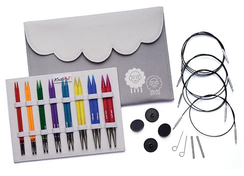 KnitPro Trendz Deluxe Austauschbare Nadelspitzen Set 5 (13cm) I 8 Größen (3.5mm bis 8mm)