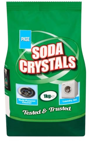 Pkge 1 KG Soda Crystals | Removes Stubborn Stains, Limescale, Prevent Clogs and Maintain Smooth Drainage | Ideal for Sinks, Countertops to Bathroom Tiles, and Oven Interiors (Pack of 1)