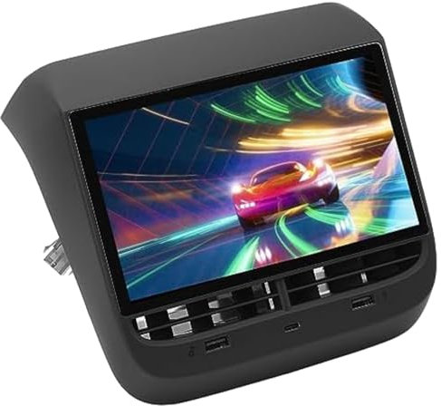 Écran D'affichage de Siège Arrière pour Modèle 3 Modèle Y Système de Divertissement à écran LCD HD 1024x600 7 Pouces Lecteur Multimédia 2 + 32 Go ROM avec Chauffage de