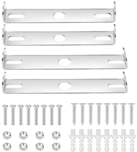 4 Pcs Ceiling Lamp Mounting Bracket Sconce Mounting Plate Light Fixture Mounting Bracket Ceiling Light Bracket Crossbar Square Kit with Screws for Chandelier Outdoor Lighting(90 mm,100 mm)