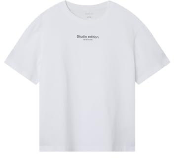 NAME IT Jungen Nkmbrody Nreg Top Noos T-Shirt, Bright White/Print:w. Black Print, 158-164 EU