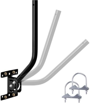 Yuslao Wandstange Dachhalterung Antennen-Montageset kompatibel mit Starlink Internet Satellit, Starlink Mount Wandstange Dachhalterung, Wohnmobil-Rohradapter, Flaggenmastklemme, Halterung Zubehör
