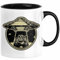Waschbär Geschenk Tasse Ufo Alien Waschbär-Liebhaber Geschenkdidee (Schwarz)