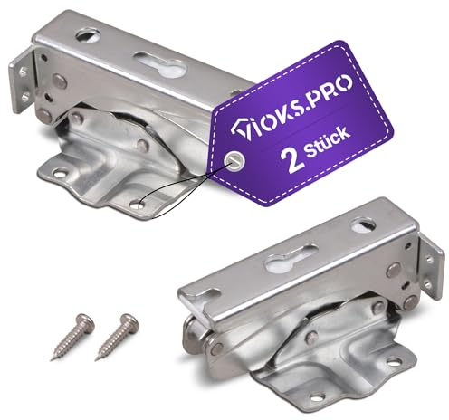 Vioks.pro Kühlschrank Scharniere 2er Set - Ersatz für Bosch Kühlschrank Türscharnier 00481147 & Scharniere für Kühlschränke passend für Einbaukühlschrank von Bosch Mielе Siemens AEG Neff