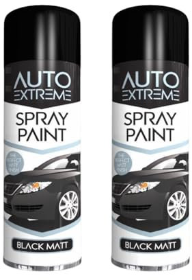 SDMAX All Purpose Black Matt Spray Paint, Matt Finish, Suitable for Wood, Metal, Plastic, and, Glass Surface, Easy and Quick Spraying, Interior and Exterior Usage, 250ML (2 Pcs)