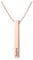 Personalised Name 3D Long Bar Necklace in Silver, Gold and Rose Gold, Custom Engraved Jewellery With Gift Box (Rose gold)