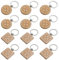 BRISKORE Schlüsselanhänger Holz Schlüsselanhänger Kleeblatt, 12Pcs Schlüsselanhänger Personalisiert Kleeblatt Glücksbringer Kinder, Schlüsselanhänger Danke Glücksbringer Schule Schlüsselanhänger Glück