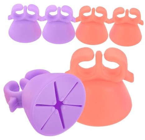 WOONEKY 6pcs Silicone Nail Polish Bottle Holder Manicure Accessory Nail Polish Kit Gel Holder Manicure