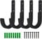 Doynrtx Gun Rack Shotgun Hooks Wall Mount Hangers Fastness Steel for Rifle Archery Bow Storage with Soft Padding 4-Pack (Black)