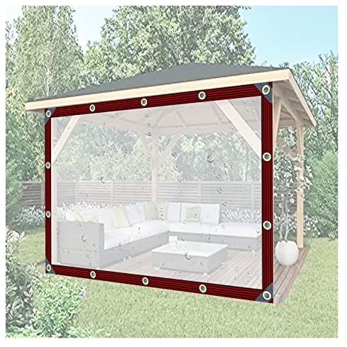 QSTGX Bache de Protection Exterieur Imperméable Transparente Carport, Bâche 0,12mm D'épaisseur Extérieur Jardin Résistant Vent Étanche la Poussière Plastique Serre(6.56x9.84ft/2x3m)