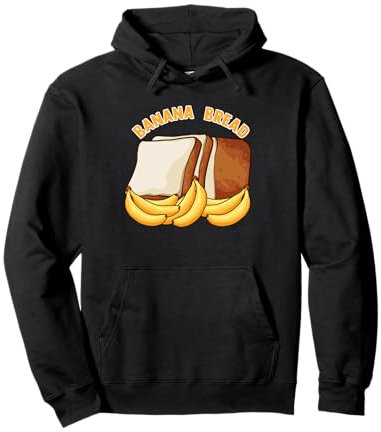 Funny Banana Bread Slice Breadmaker Breads Sourdough Baking Pullover Hoodie